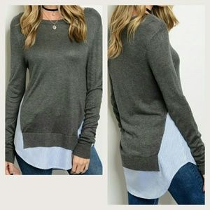 Preppy Gray Sweater